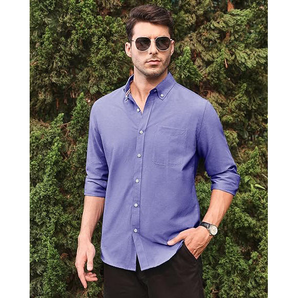 Men‘s Oxford Shirt Long Sleeve Button Down Shirts