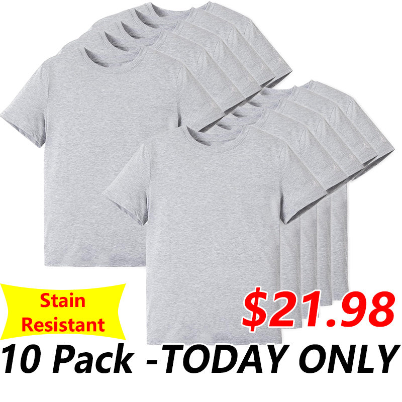 White Basic Crewneck Short Sleeve Cotton Polyester Water Repellent Tops T Shirts Tee for Men Women