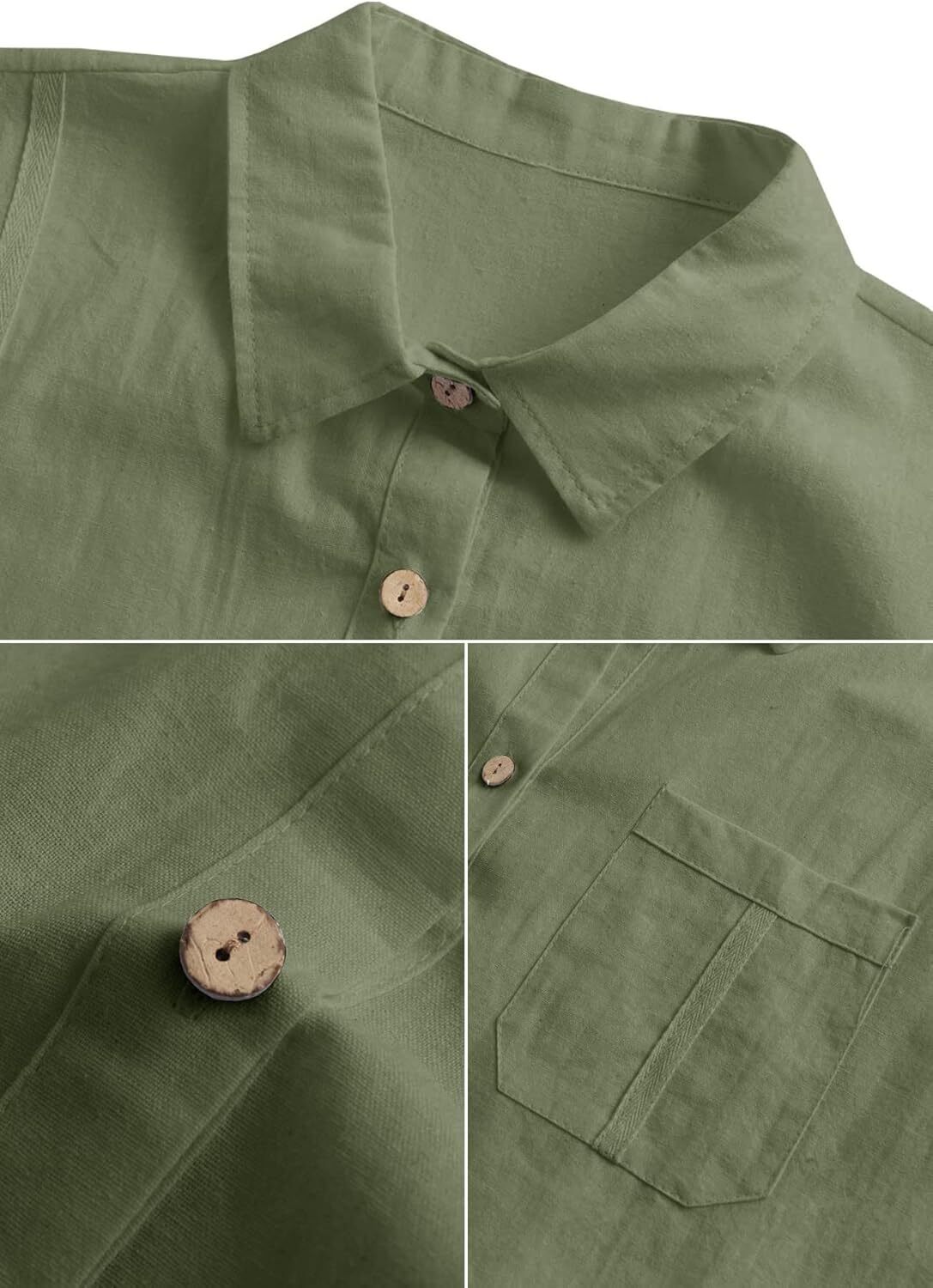 Mens Beach Linen Shirts Short Sleeve Cuban Button Down Casual Summer T Shirt Guayabera Hawaiian Tee Loose Fit Tops(💖Buy two, free shipping)