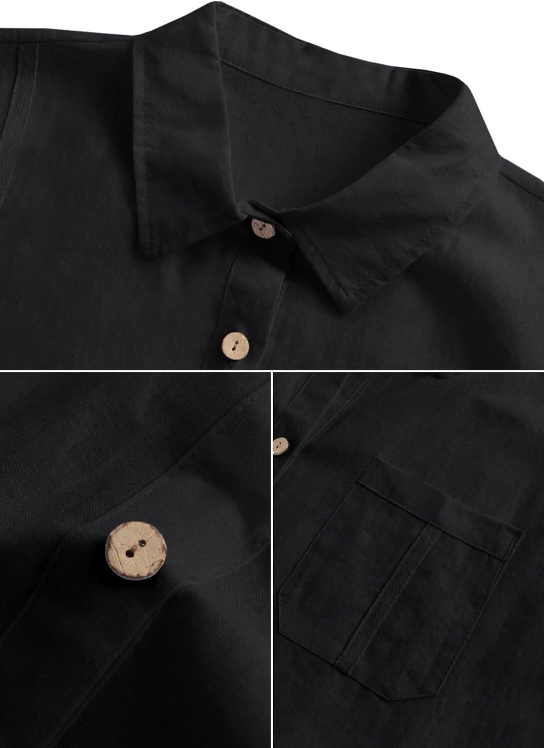 Mens Beach Linen Shirts Short Sleeve Cuban Button Down Casual Summer T Shirt Guayabera Hawaiian Tee Loose Fit Tops(💖Buy two, free shipping)