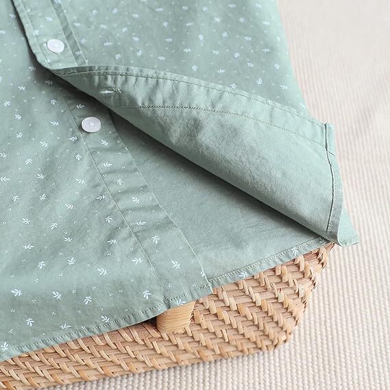 Men’s Short Sleeve Button Down Shirts 100% Cotton