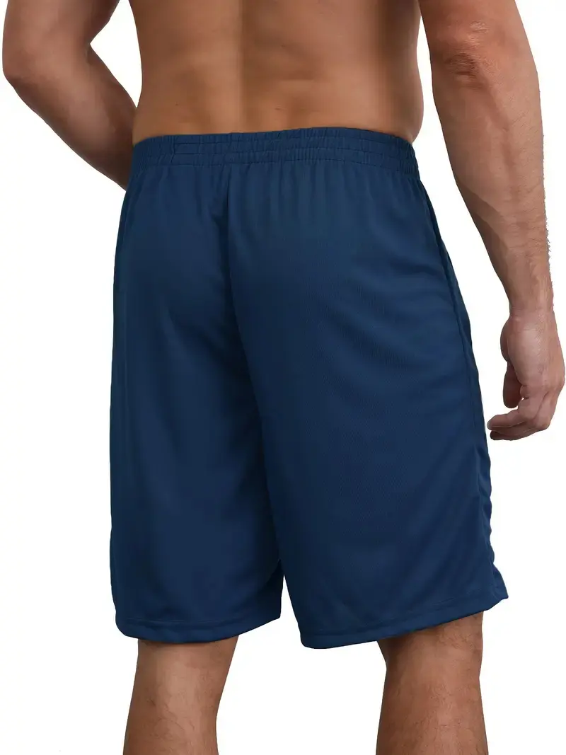 Men's Summer Solid Zipper Pocket Shorts, Men's Summer Bottoms, Regular Fit Casual Breathable Quick Drying Straight Leg Shorts for Summer, Mens Shorts for Daily Wear
