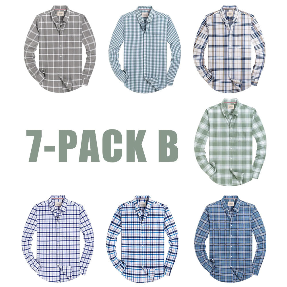Men‘s Oxford Shirt Long Sleeve Button Down Shirts