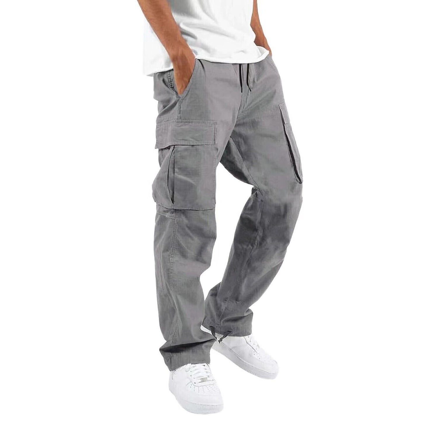Men's Pocket Drawstring Cargo Pants