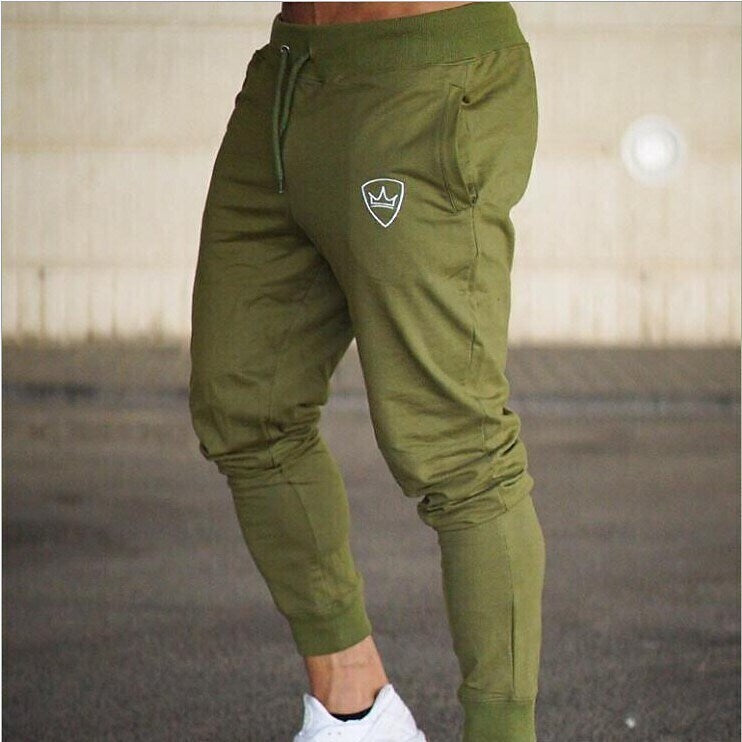 Men's Sports Track Pants Pants Geometric Pattern Cotton Blend Mid Waist ArmyGreen Black Gray Khaki Dark Gray M L XL XXL 3XL