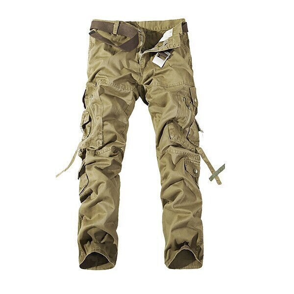Men's Cargo Pants Hiking Pants Trousers Work Pants Military Outdoor Ripstop Breathable Zipper Pocket Multi Pockets Pants / Trousers Bottoms Dark Khaki Turk Green Cotton Hunting Fishing Climbing 28 29