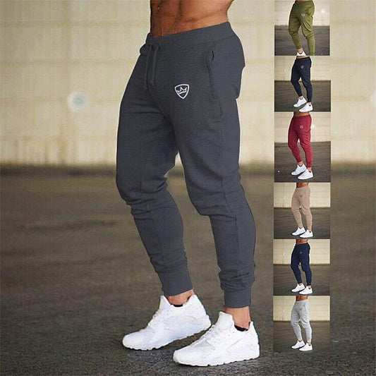 Men's Sports Track Pants Pants Geometric Pattern Cotton Blend Mid Waist ArmyGreen Black Gray Khaki Dark Gray M L XL XXL 3XL