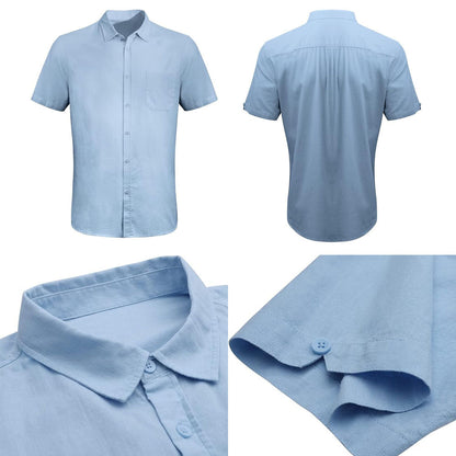 Men's Casual Summer Button Down Linen Shirts