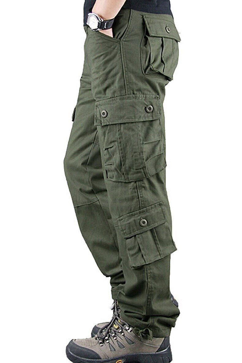 Men's Military Work Pants Hiking Cargo Pants Tactical Pants 8 Pockets Outdoor Ripstop Quick Dry Multi Pockets Breathable Cotton Combat Pants / Trousers Bottoms Army Green Black Blue Khaki