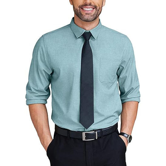 Wrinkle Free Long Sleeve Button Down Formal Business Shirt