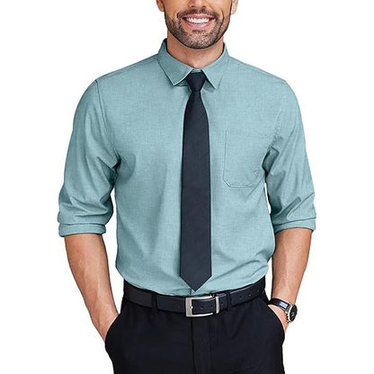 Wrinkle Free Long Sleeve Button Down Formal Business Shirt