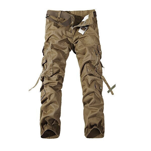 Men's Cargo Pants Hiking Pants Trousers Work Pants Military Outdoor Ripstop Breathable Zipper Pocket Multi Pockets Pants / Trousers Bottoms Dark Khaki Turk Green Cotton Hunting Fishing Climbing 28 29