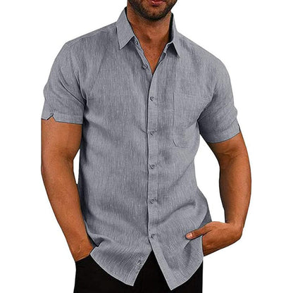 Men's Casual Summer Button Down Linen Shirts