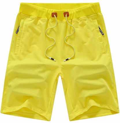 11-PACK Fashion Casual Solid Color Breathable Shorts with Zipper Pockets