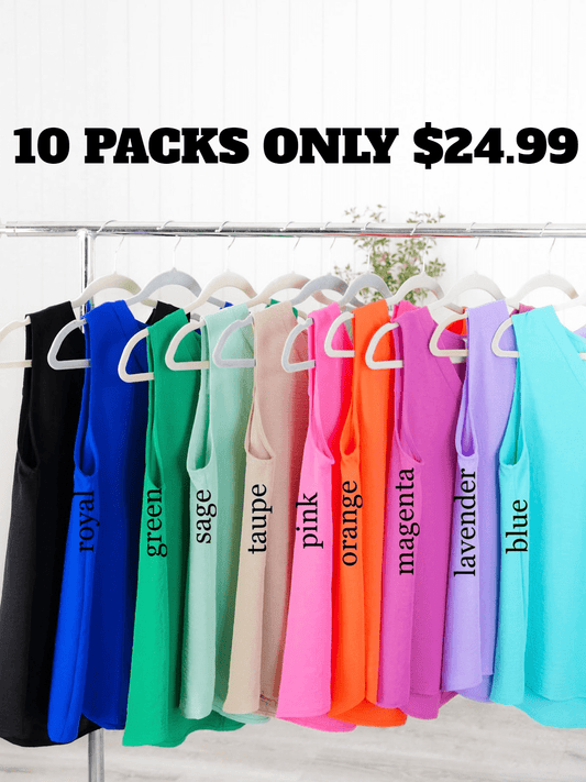 ⚡LIMITED SALE-Solid Sleeveless V Neck Top (Multiple Colors)
