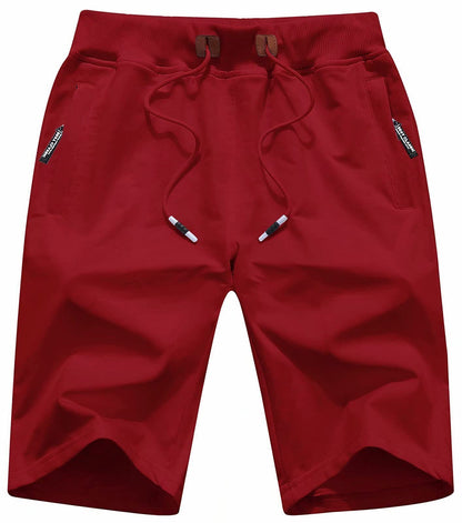 11-PACK Fashion Casual Solid Color Breathable Shorts with Zipper Pockets