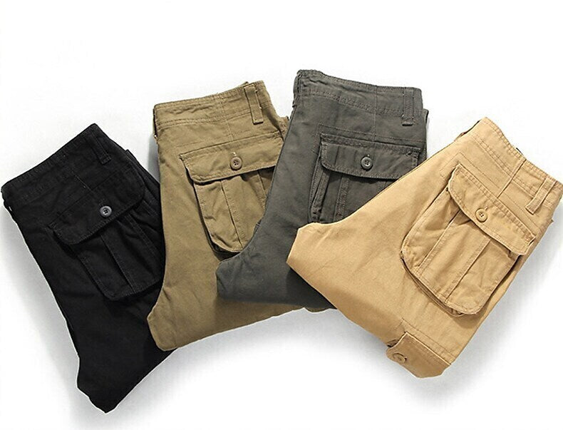 Men's Military Work Pants Hiking Cargo Pants Tactical Pants 8 Pockets Outdoor Ripstop Quick Dry Multi Pockets Breathable Cotton Combat Pants / Trousers Bottoms Army Green Black Blue Khaki