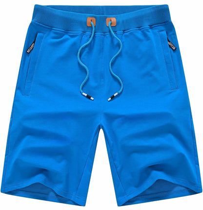 11-PACK Fashion Casual Solid Color Breathable Shorts with Zipper Pockets