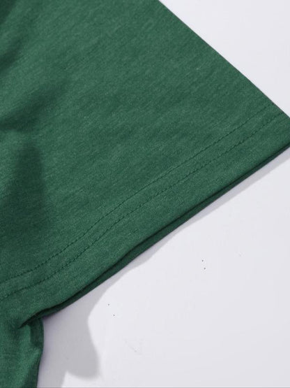5 Colors Solid Short Sleeve V Neck Tee