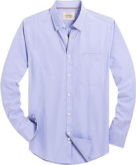 Men‘s Oxford Shirt Long Sleeve Button Down Shirts
