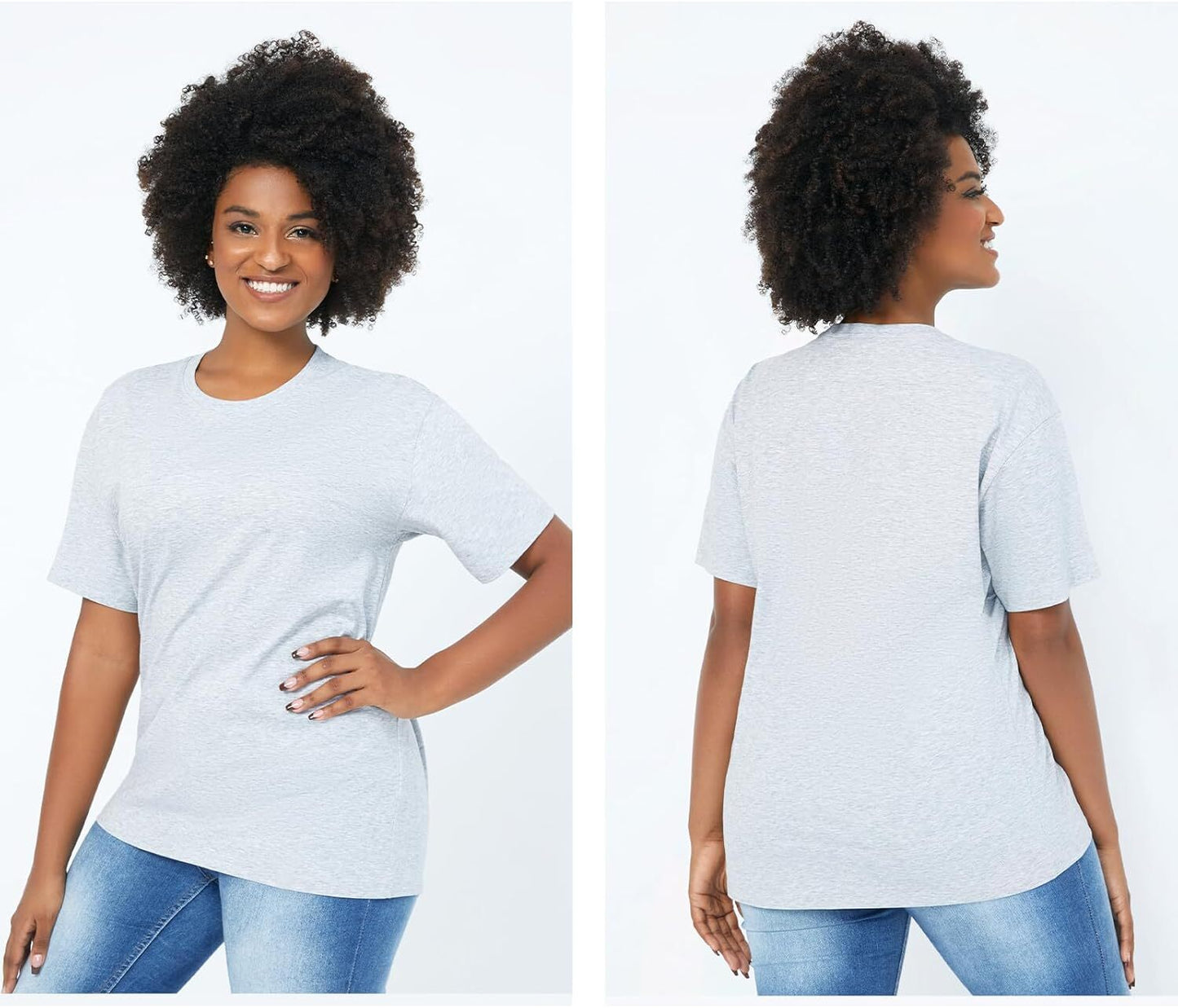 White Basic Crewneck Short Sleeve Cotton Polyester Water Repellent Tops T Shirts Tee for Men Women