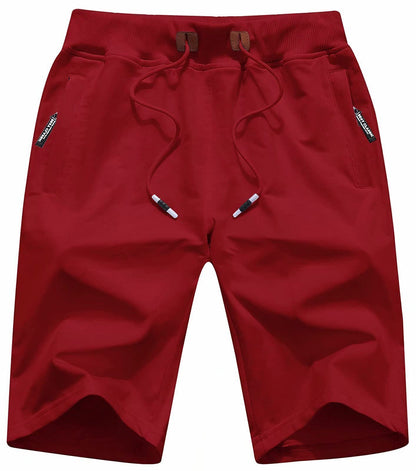 11-PACK Fashion Casual Solid Color Breathable Shorts with Zipper Pockets