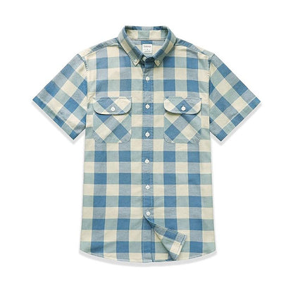 Men’s Short Sleeve Button Down Shirts 100% Cotton