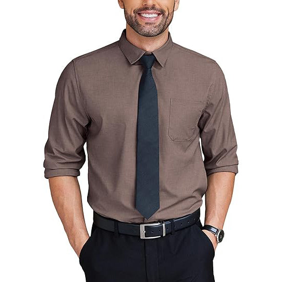 Wrinkle Free Long Sleeve Button Down Formal Business Shirt