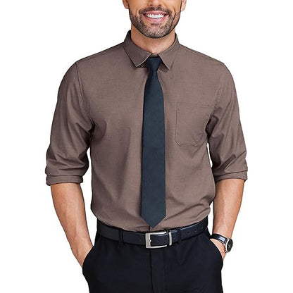 Wrinkle Free Long Sleeve Button Down Formal Business Shirt