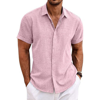 Men's Casual Linen Button Down Shirt