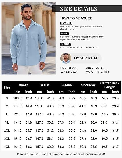 Men’s Long Sleeve Button Down Shirts