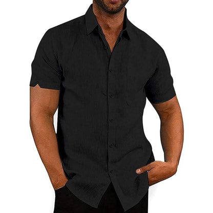 Men's Casual Summer Button Down Linen Shirts