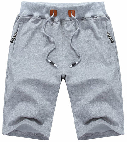 11-PACK Fashion Casual Solid Color Breathable Shorts with Zipper Pockets