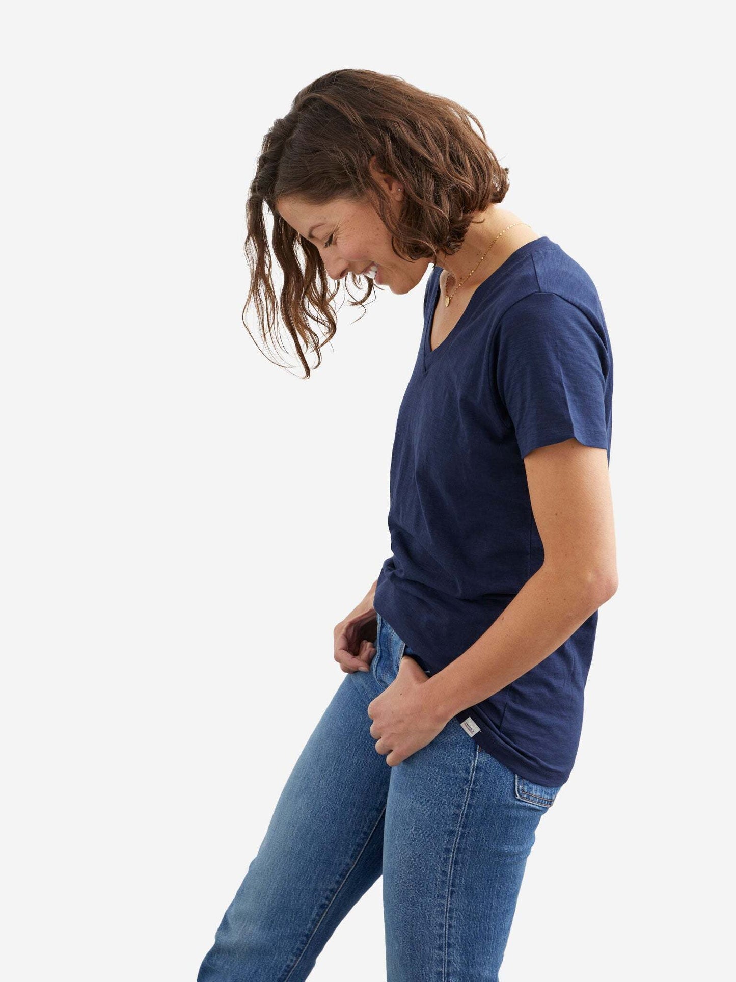 Slub V-Neck Tee