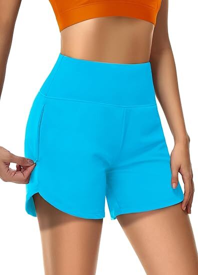 Super High Waisted Back Pocket & Side Hidden Pocket 2-in-1 Yoga Shorts