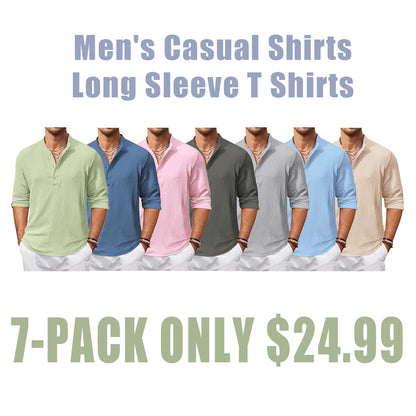 Men's Casual Shirts Long Sleeve T Shirts