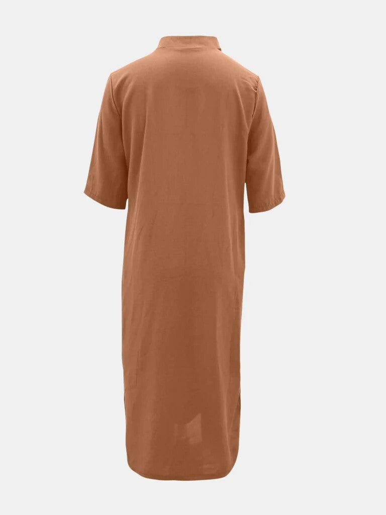 💕50% OFF - Linen Casual Style V-Neck Dress