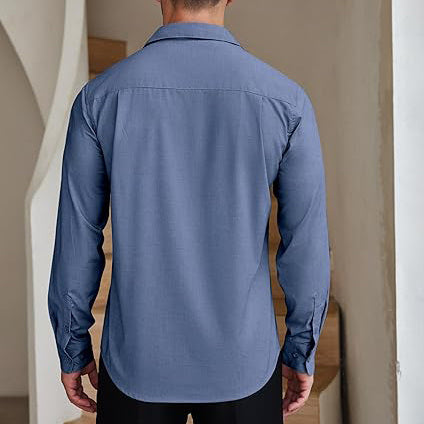 Wrinkle Free Long Sleeve Button Down Formal Business Shirt