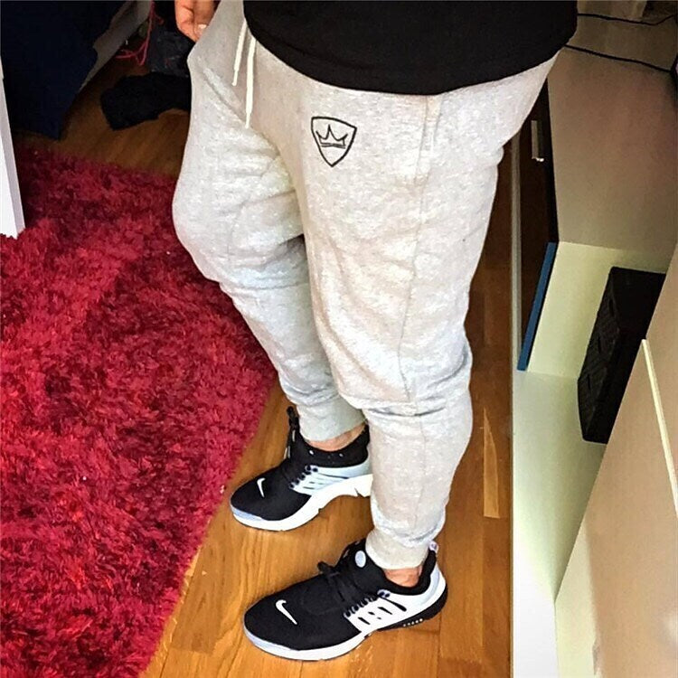 Men's Sports Track Pants Pants Geometric Pattern Cotton Blend Mid Waist ArmyGreen Black Gray Khaki Dark Gray M L XL XXL 3XL