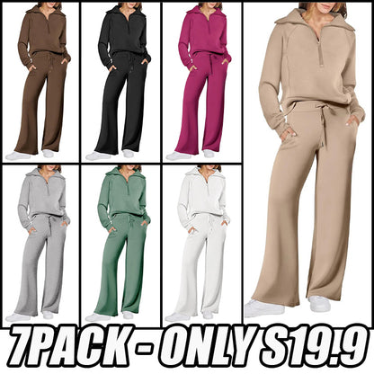 Women 2 Piece Outfits Sweatsuit Oversized Sweatshirt Sweatpants Tracksuit Sweat Lounge Matching Set