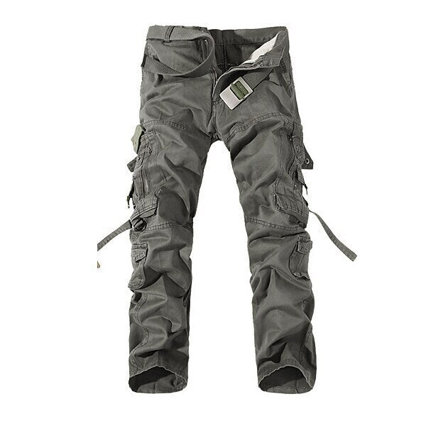 Men's Cargo Pants Hiking Pants Trousers Work Pants Military Outdoor Ripstop Breathable Zipper Pocket Multi Pockets Pants / Trousers Bottoms Dark Khaki Turk Green Cotton Hunting Fishing Climbing 28 29