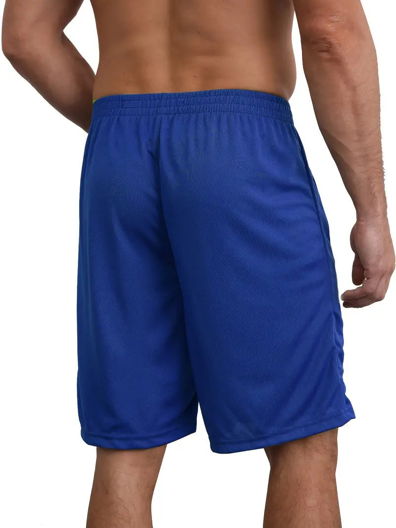 Men's Summer Solid Zipper Pocket Shorts, Men's Summer Bottoms, Regular Fit Casual Breathable Quick Drying Straight Leg Shorts for Summer, Mens Shorts for Daily Wear