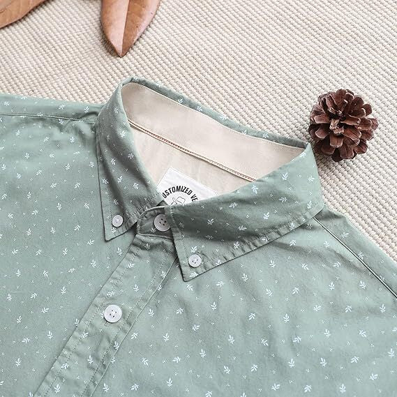 Men’s Short Sleeve Button Down Shirts 100% Cotton