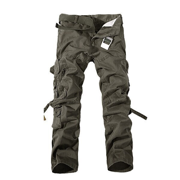 Men's Cargo Pants Hiking Pants Trousers Work Pants Military Outdoor Ripstop Breathable Zipper Pocket Multi Pockets Pants / Trousers Bottoms Dark Khaki Turk Green Cotton Hunting Fishing Climbing 28 29