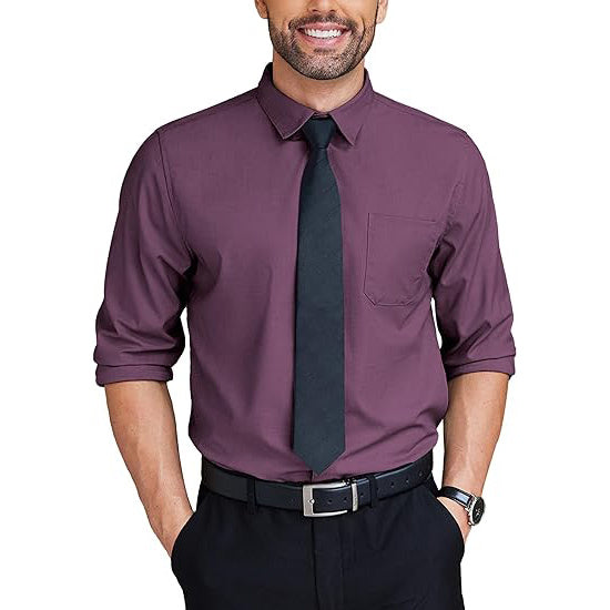Wrinkle Free Long Sleeve Button Down Formal Business Shirt
