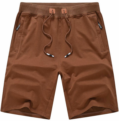 11-PACK Fashion Casual Solid Color Breathable Shorts with Zipper Pockets