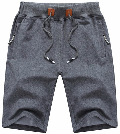 11-PACK Fashion Casual Solid Color Breathable Shorts with Zipper Pockets