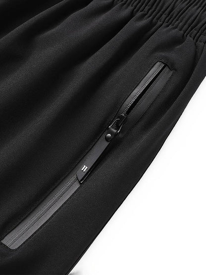 Men's Summer Solid Zipper Pocket Shorts, Men's Summer Bottoms, Regular Fit Casual Breathable Quick Drying Straight Leg Shorts for Summer, Mens Shorts for Daily Wear
