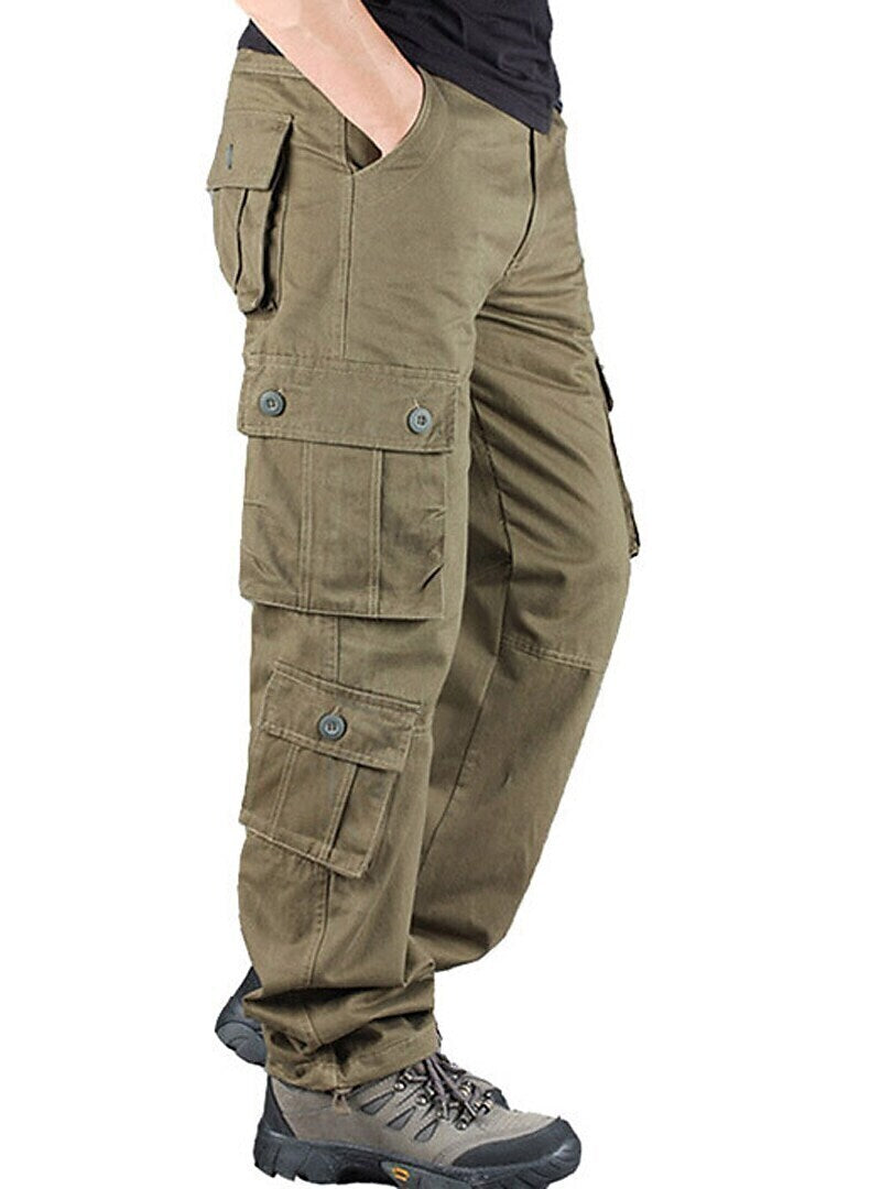 Men's Military Work Pants Hiking Cargo Pants Tactical Pants 8 Pockets Outdoor Ripstop Quick Dry Multi Pockets Breathable Cotton Combat Pants / Trousers Bottoms Army Green Black Blue Khaki