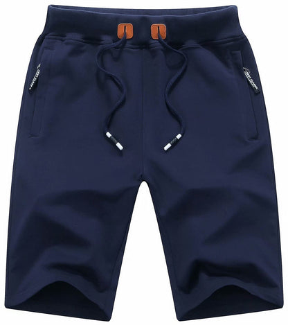 11-PACK Fashion Casual Solid Color Breathable Shorts with Zipper Pockets